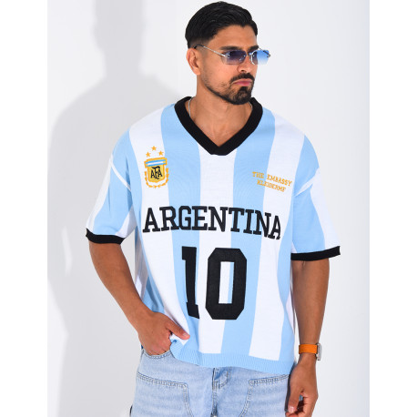 T-shirt côtelé "Argentine"