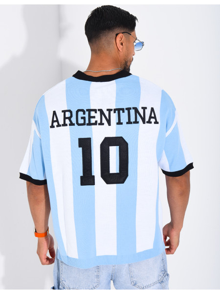 T-shirt côtelé "Argentine"
