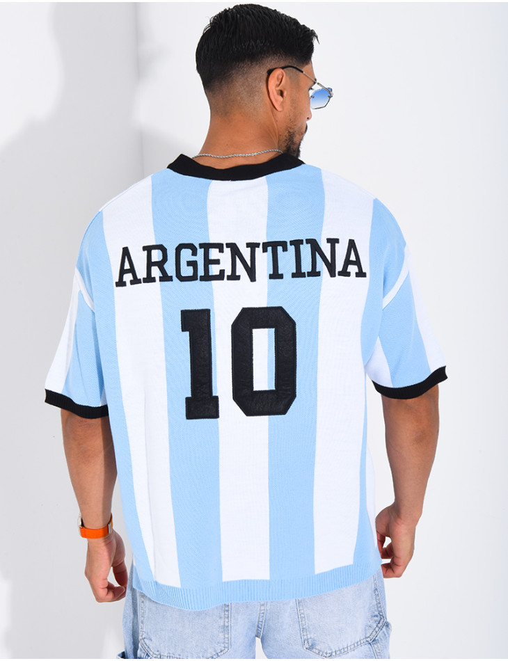 T-shirt côtelé "Argentine"