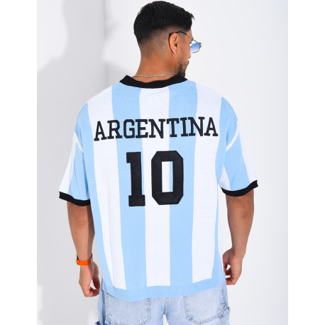 T-shirt côtelé "Argentine"