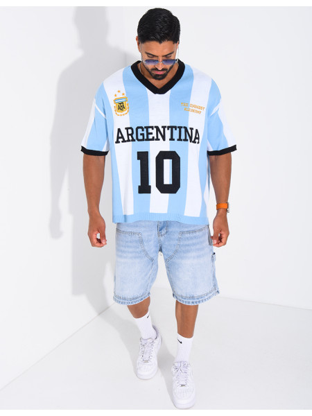 T-shirt côtelé "Argentine"