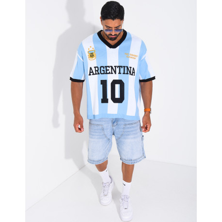 T-shirt côtelé "Argentine"