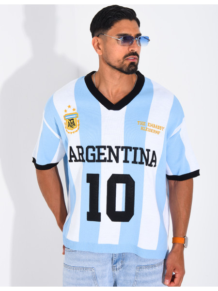 T-shirt côtelé "Argentine"