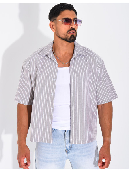Chemise manches courtes à rayures