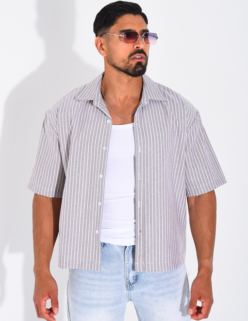 Chemise manches courtes à...