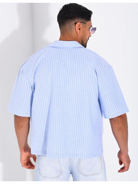 Chemise manches courtes à rayures