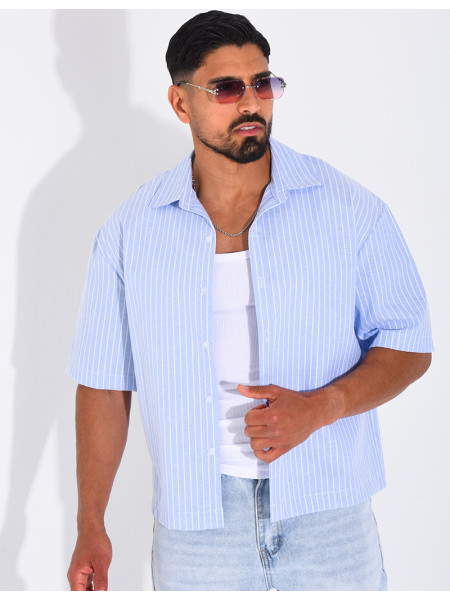 Chemise manches courtes à rayures