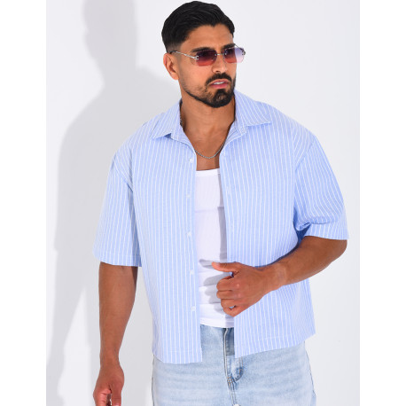 Chemise manches courtes à rayures