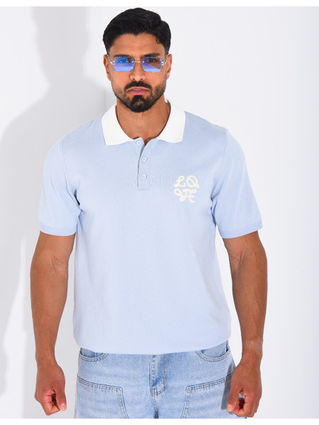 Polo à motif brodé
