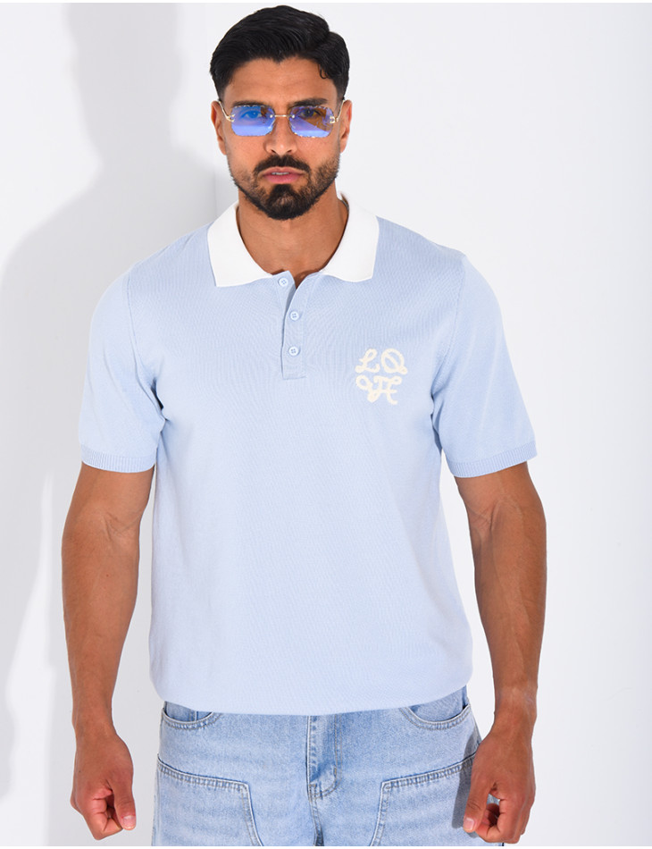 Polo à motif brodé