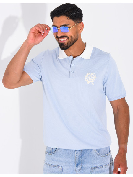 Polo à motif brodé