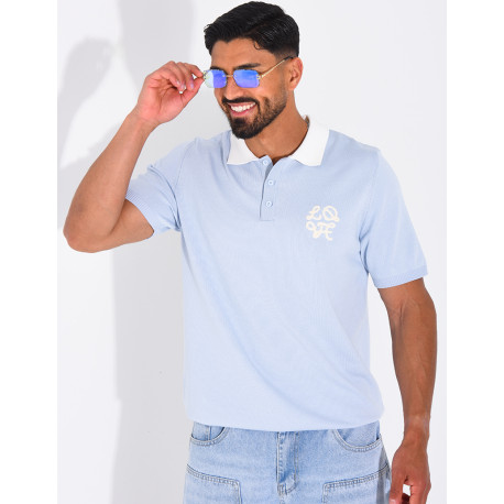 Polo à motif brodé