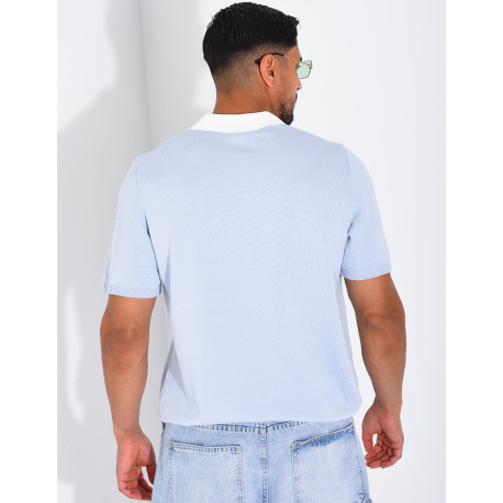 Polo à motif brodé