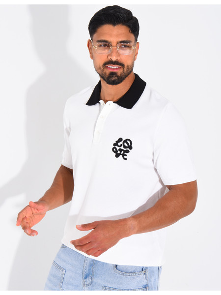 Polo à motif brodé