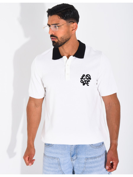 Polo à motif brodé