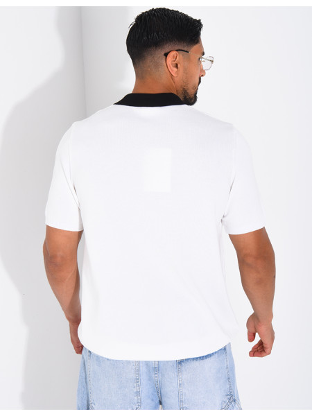 Polo à motif brodé
