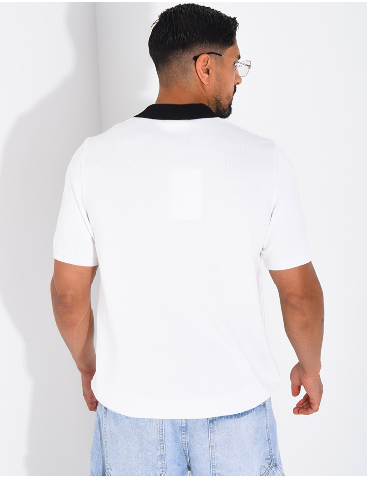 Polo à motif brodé