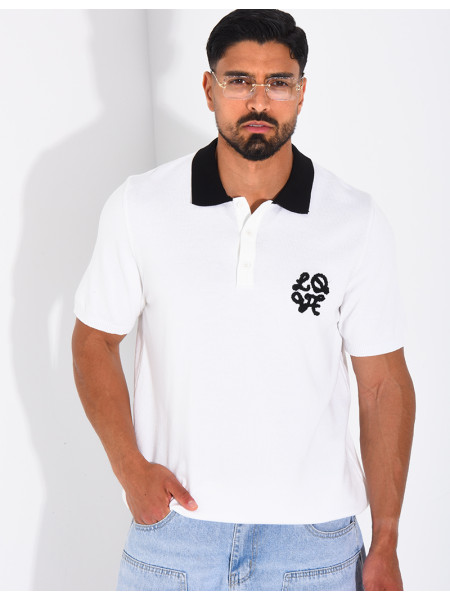 Polo à motif brodé