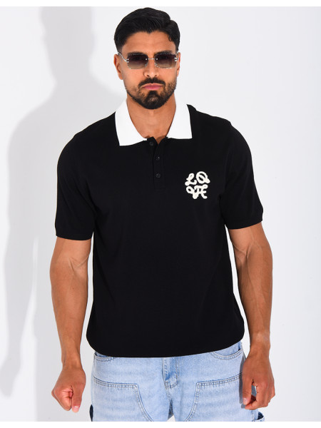 Polo à motif brodé