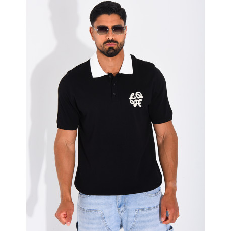 Polo à motif brodé
