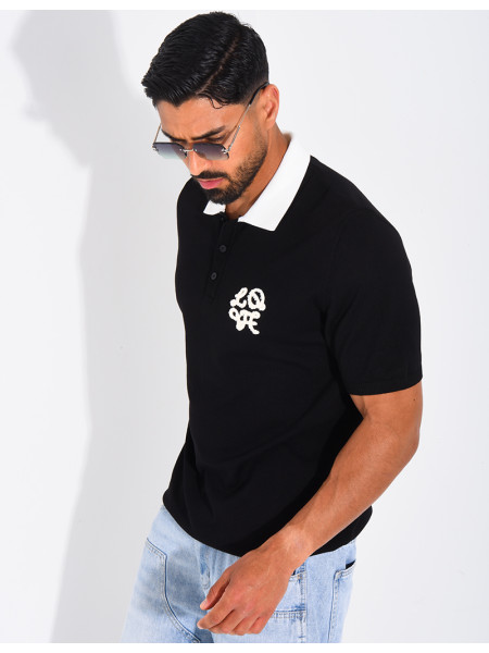 Polo à motif brodé
