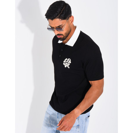 Polo à motif brodé