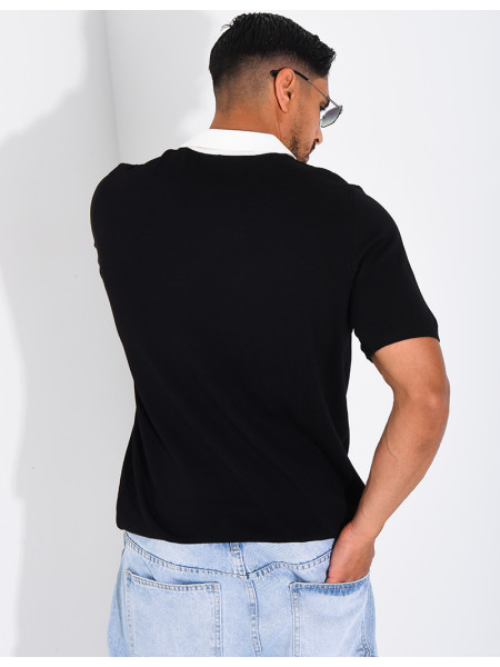 Polo à motif brodé