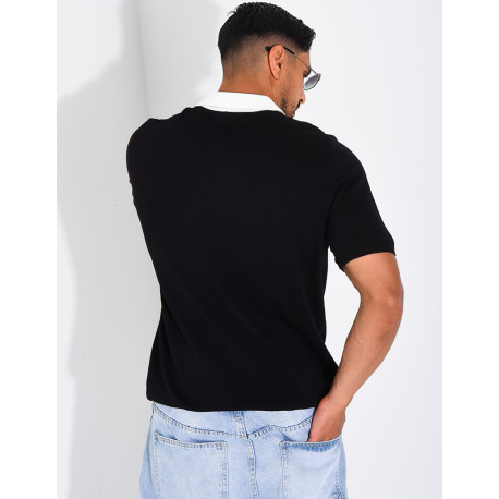 Polo à motif brodé