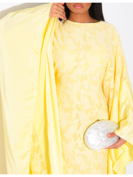 Set aus strukturiertem Schmetterlingskleid und Unterkleid