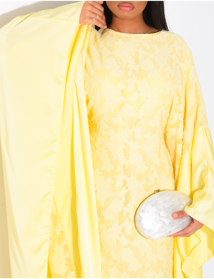 Set aus strukturiertem Schmetterlingskleid und Unterkleid