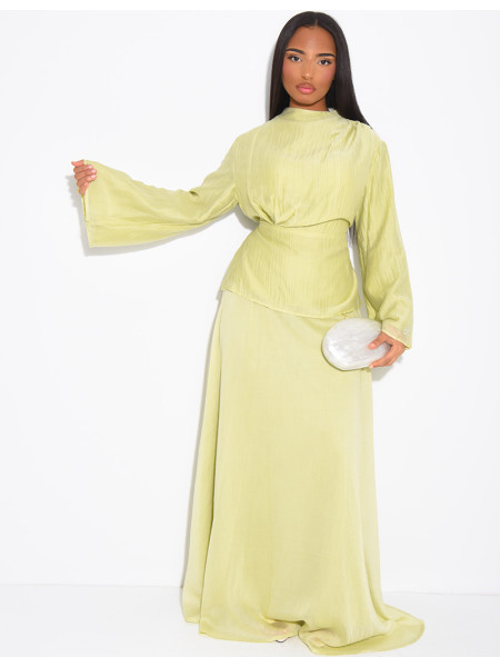 Set aus Rock und Bluse aus gefüttertem Voile