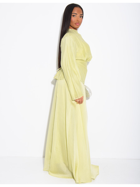 Set aus Rock und Bluse aus gefüttertem Voile