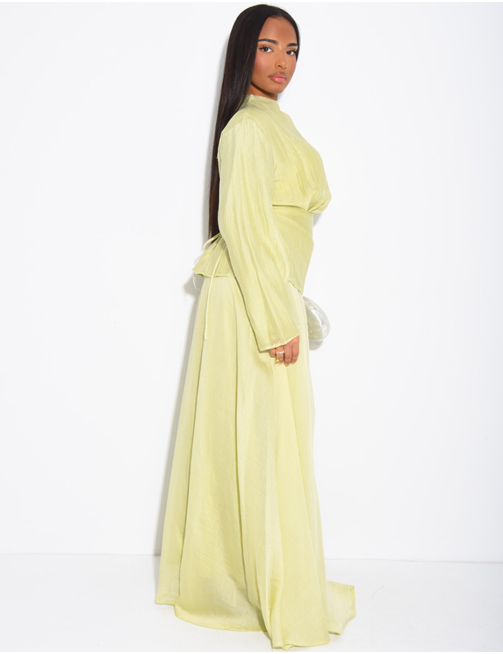 Set aus Rock und Bluse aus gefüttertem Voile
