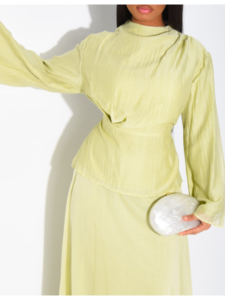 Set aus Rock und Bluse aus gefüttertem Voile
