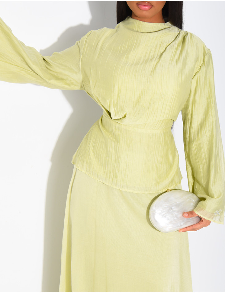 Set aus Rock und Bluse aus gefüttertem Voile