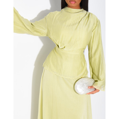 Set aus Rock und Bluse aus gefüttertem Voile