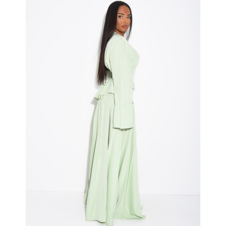 Ensemble top à poches à nouer et jupe ample