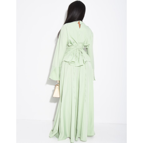 Ensemble top à poches à nouer et jupe ample