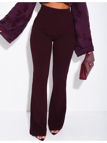 Pantalon de tailleur taille haute