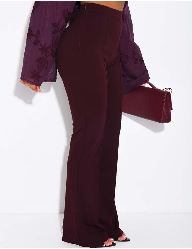 Pantalon de tailleur taille haute