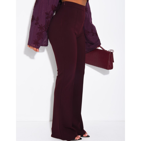 Pantalon de tailleur taille haute