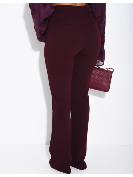 Pantalon de tailleur taille haute
