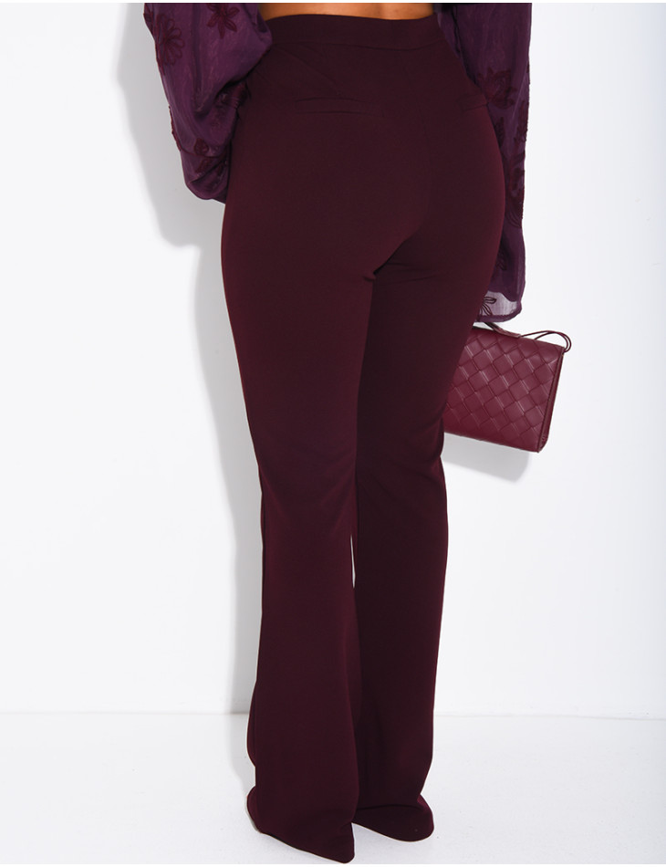 Pantalon de tailleur taille haute