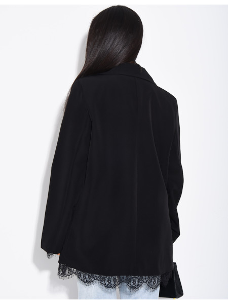 Blazer à bordures dentelle