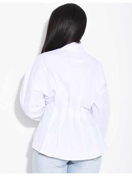 Chemise unie cintrée à la taille