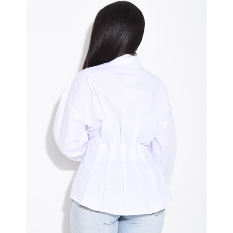 Chemise unie cintrée à la taille