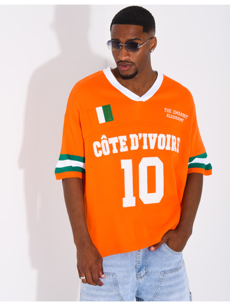 T-shirt côtelé "Côte d'Ivoire"