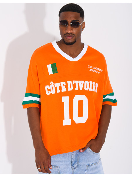 T-shirt côtelé "Côte d'Ivoire"