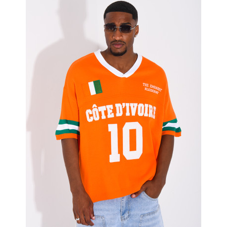 T-shirt côtelé "Côte d'Ivoire"