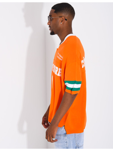 T-shirt côtelé "Côte d'Ivoire"